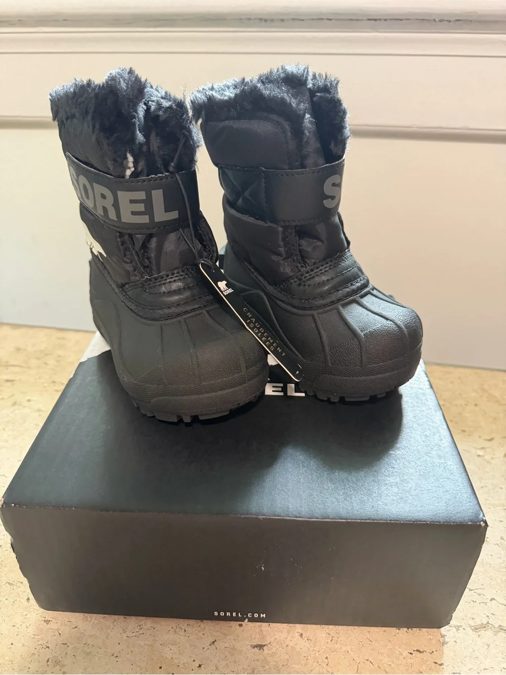 Sorel Kids' Snow Commander Waterproof Winter Boot Toddler Size 7 Black